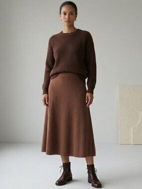 Banana Republic Cashmere Knit Midi A-Line Skirt